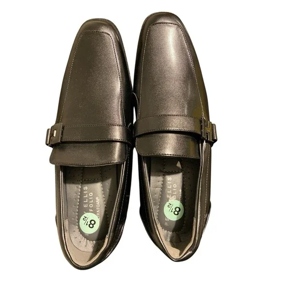 Perry Ellis Men’s Loafers‎ Size 8.5 Dress Shoes Black Slip On Comfort Foam - Picture 5 of 9